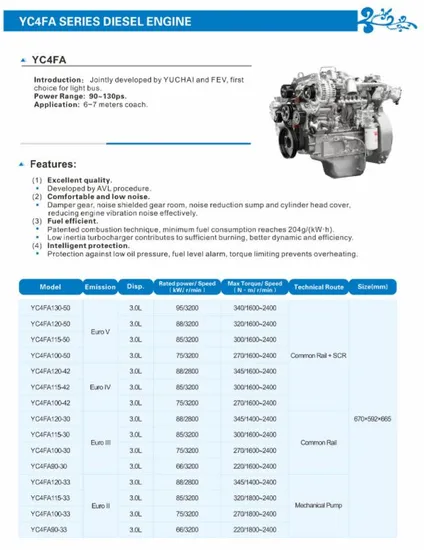 4-Cylinder-Diesel-Engine-Yuchai-Yc4fa-Series-Engine-for-Buses