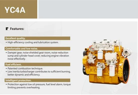 4-Cylinder-Water-Cooling-Diesel-Engine-YC4A150-T302-for-Engineering-Machinery
