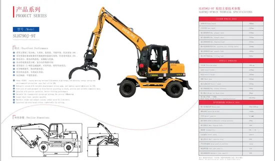 Construction-Machinery-7-Ton-Excavator-Equipment-Slh790j-9t-Wheel-Excavator