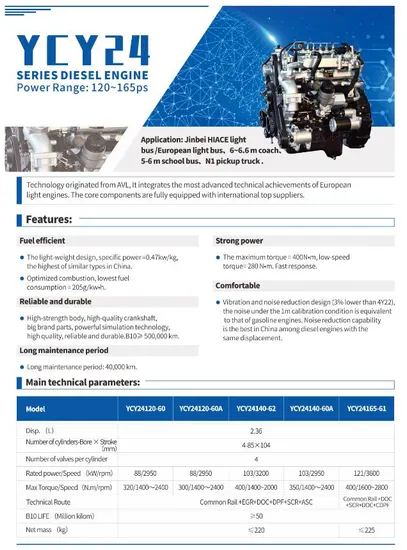 Factory-Supply-2-36L-4-Cylinder-Diesel-Engine-Yuchai-Ycy24140-62-for-Buses