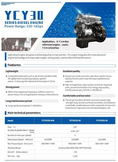 Hot-Supply-2-97L-4-Cylinder-Diesel-Engine-YCY30150-60-Engine-for-Buses