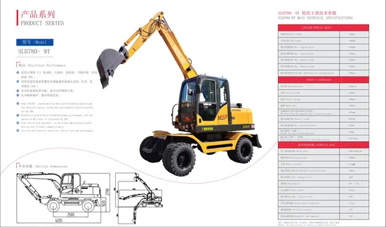 Multi-Functional-Slh780-9t-6ton-Wheel-Excavator-Powerful-Construction-Machinery-Excavator