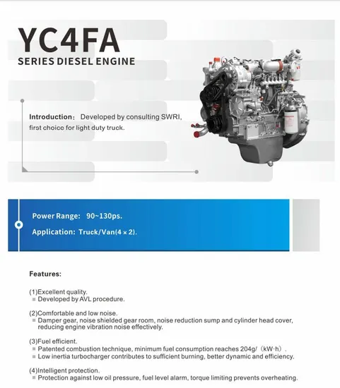 Quality-4-Cylinder-Diesel-Engine-YC4FA90-30-Engine-for-Trucks-90-130PS